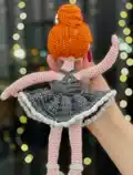 Ballerina Doll Amigurumi Pattern step 3 - details and accessories